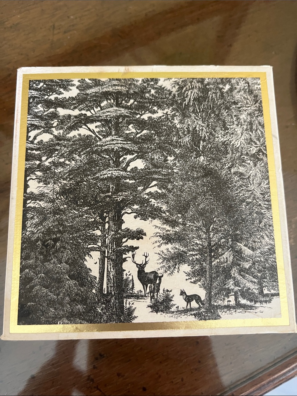 Others Follow Black and Gold Woodland Deer Print